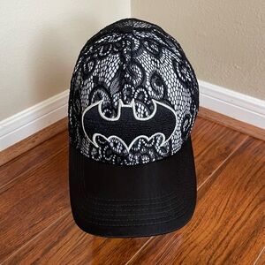 Black Lace Batman Cap - Adjustable Sizes